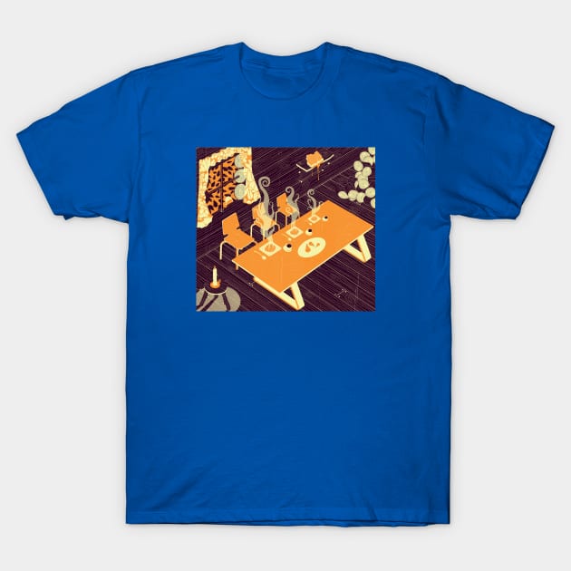 Forum Aid_goldilocks modern furniture T-Shirt by Neil Webb | Illustrator